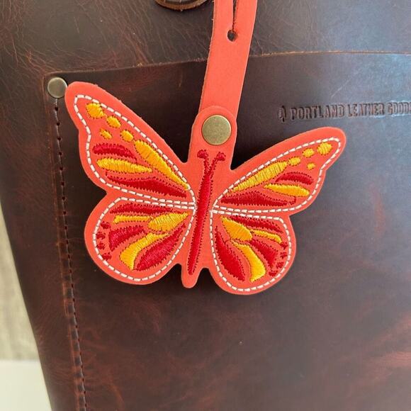 SHERBET Portland Leather Butterfly Charm FAST SHIP Monarca Tassel - Picture 2 of 6